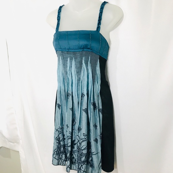 Style Dresses & Skirts - Style Teal Beaded Baby Doll Fairy Butterfly Dress